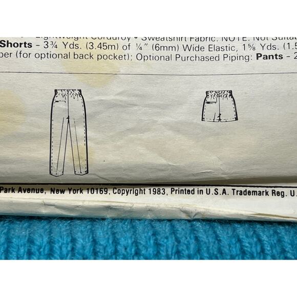McCalls 8715 Sewing pattern Mens pants or shorts size Medium - Picture 6 of 6